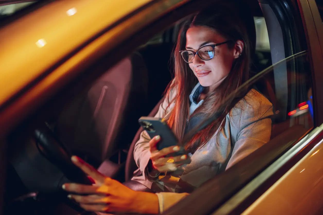 girl in car